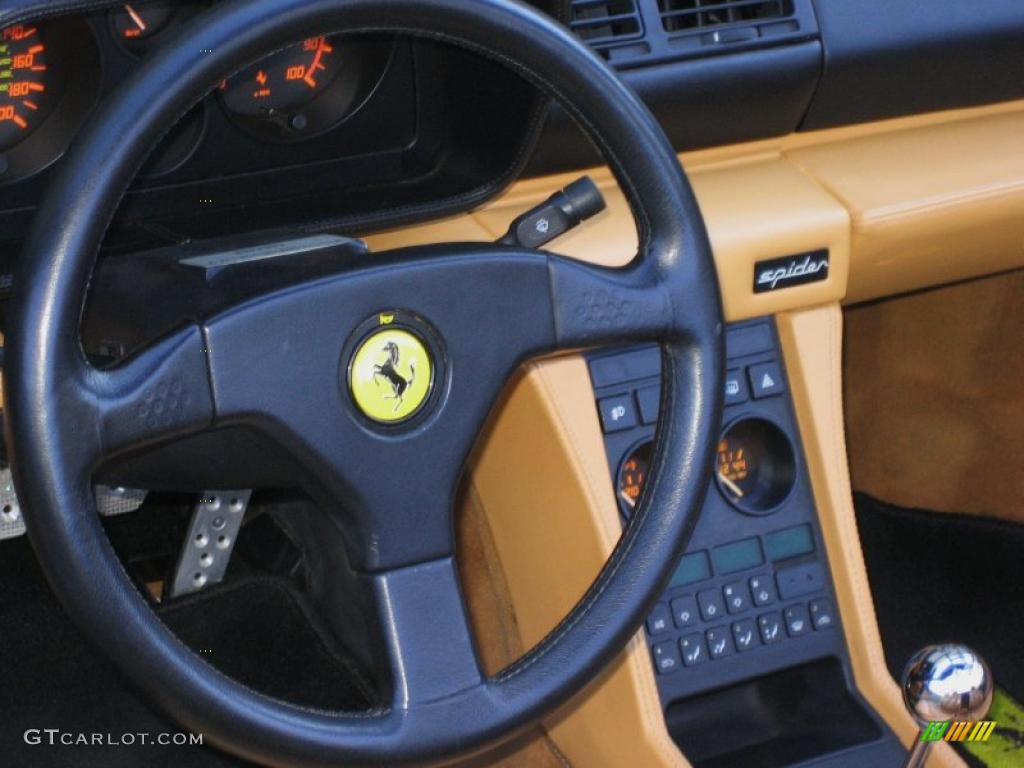 1994 Ferrari 348 Spider Beige Steering Wheel Photo #45308249