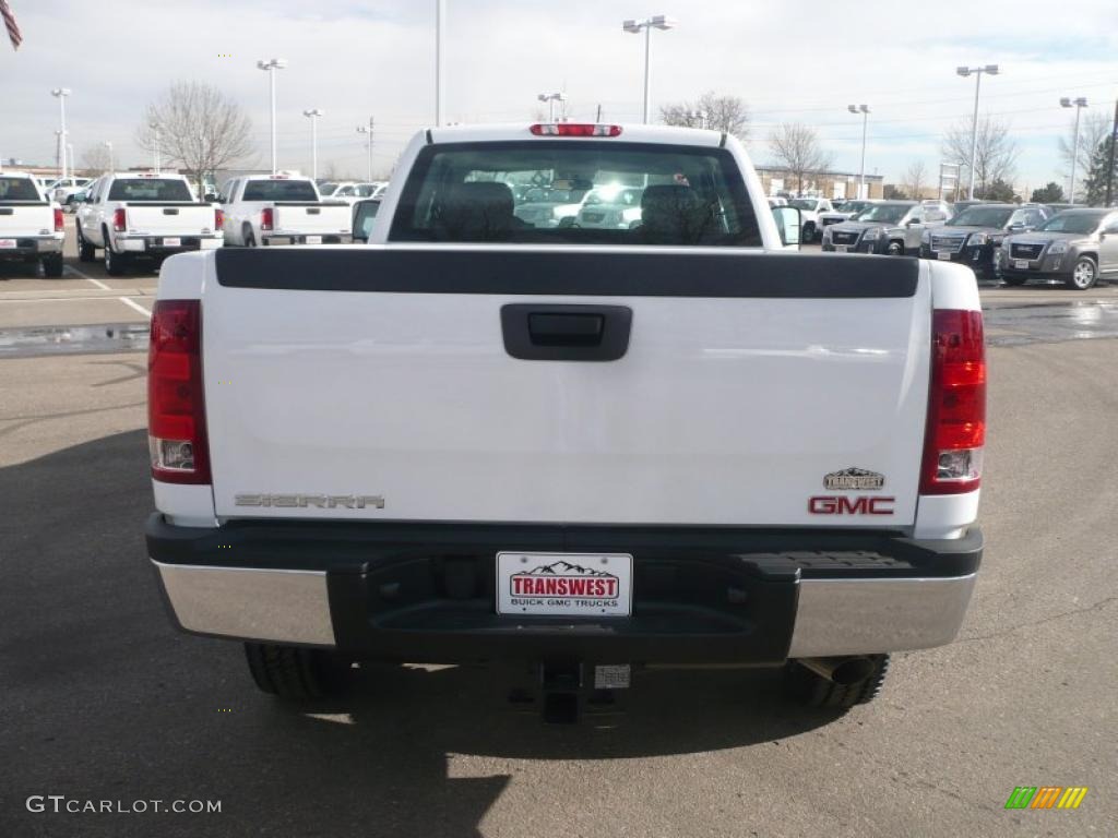 2011 Sierra 2500HD Work Truck Extended Cab 4x4 - Summit White / Dark Titanium photo #4