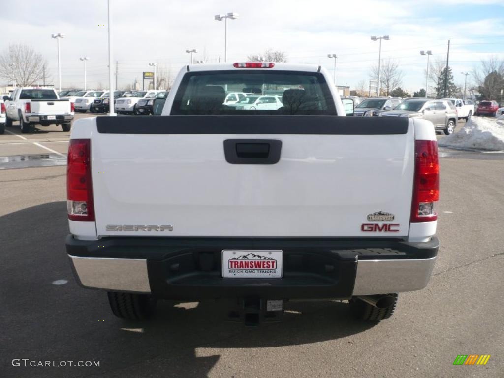 2011 Sierra 2500HD Work Truck Extended Cab 4x4 - Summit White / Dark Titanium photo #4