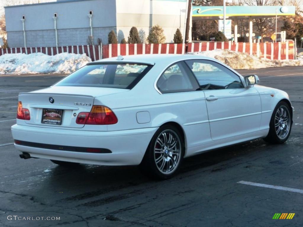 2004 3 Series 325i Coupe - Alpine White / Sand photo #2