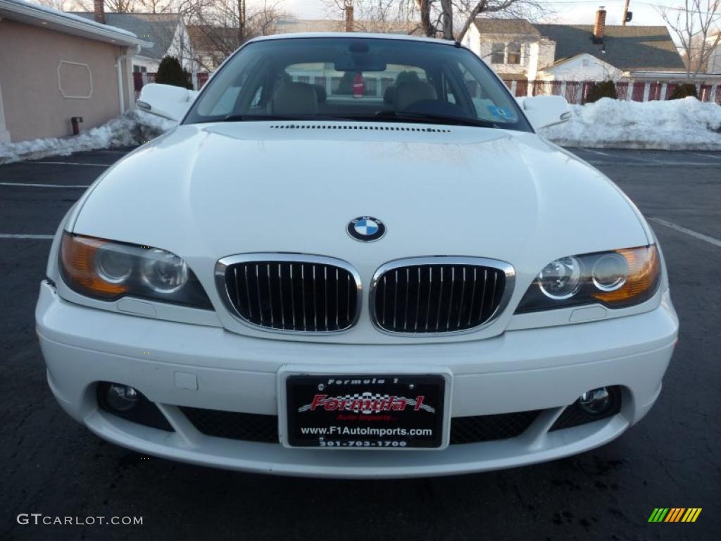 2004 3 Series 325i Coupe - Alpine White / Sand photo #16