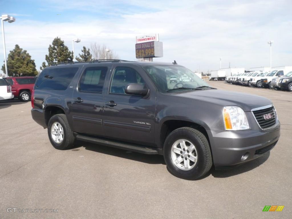 2010 Yukon XL SLT 4x4 - Storm Gray Metallic / Ebony photo #1