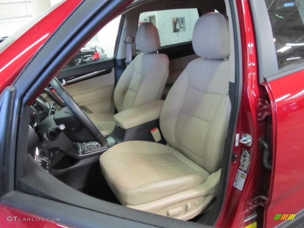 2011 Sorento LX AWD - Spicy Red / Beige photo #7