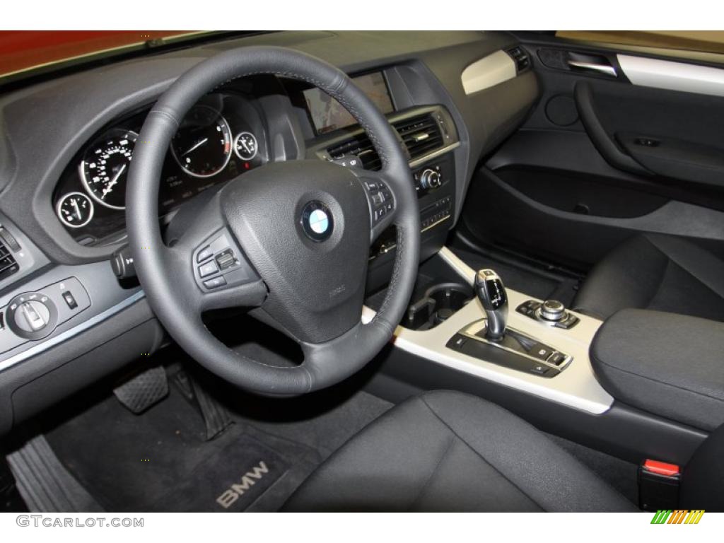 Black Interior 2011 BMW X3 xDrive 28i Photo #45311685