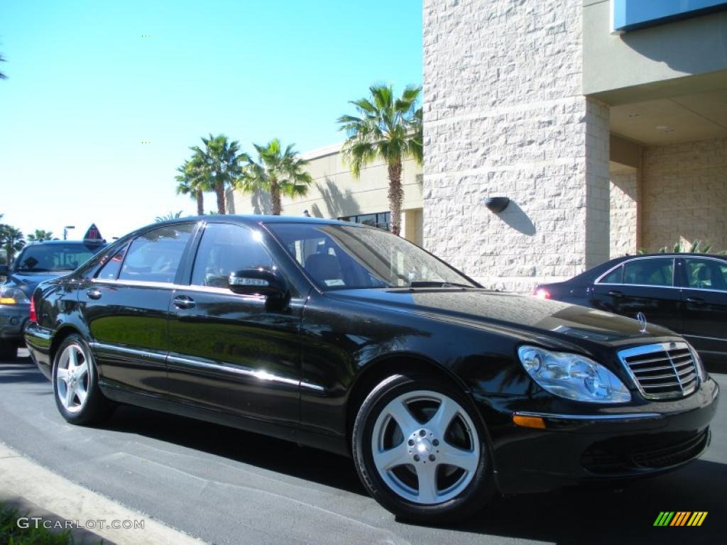 2004 S 430 Sedan - Black / Java photo #4