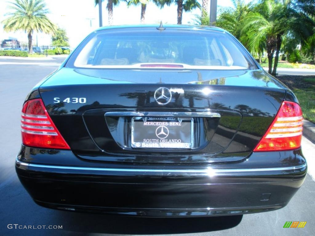 2004 S 430 Sedan - Black / Java photo #7