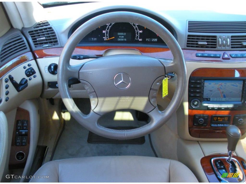 2004 Mercedes-Benz S 430 Sedan Java Steering Wheel Photo #45312353