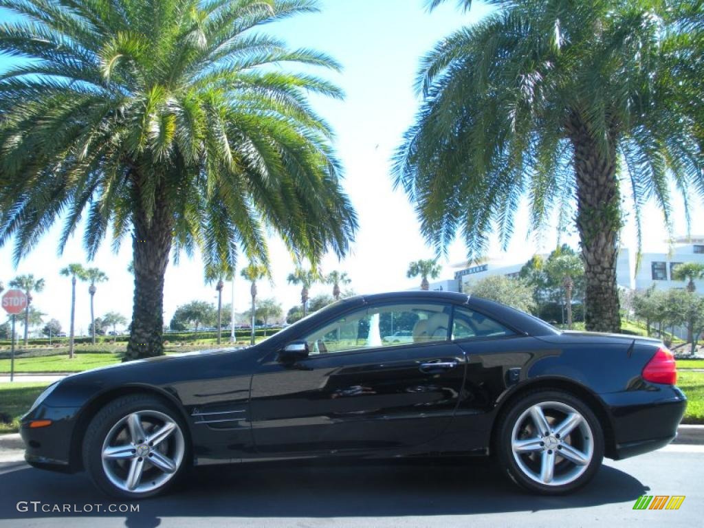 Black 2005 Mercedes-Benz SL 500 Roadster Exterior Photo #45312503