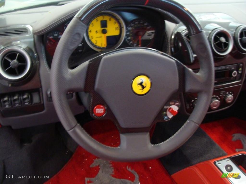 2007 Ferrari F430 Spider F1 Rosso Steering Wheel Photo #45320294
