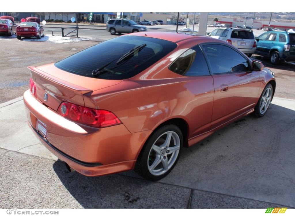 2006 RSX Type S Sports Coupe - Blaze Orange Metallic / Ebony photo #3