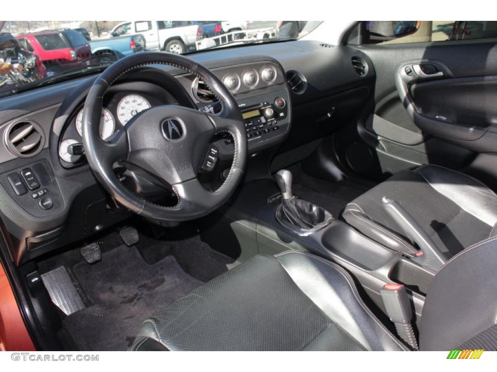 2006 RSX Type S Sports Coupe - Blaze Orange Metallic / Ebony photo #6