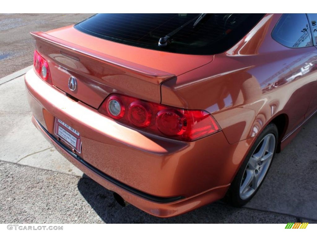 2006 RSX Type S Sports Coupe - Blaze Orange Metallic / Ebony photo #16