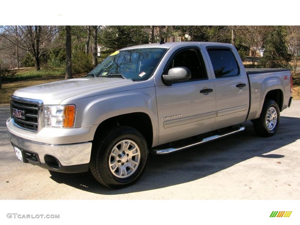 2007 Sierra 1500 SLE Crew Cab 4x4 - Silver Birch Metallic / Dark Titanium photo #1