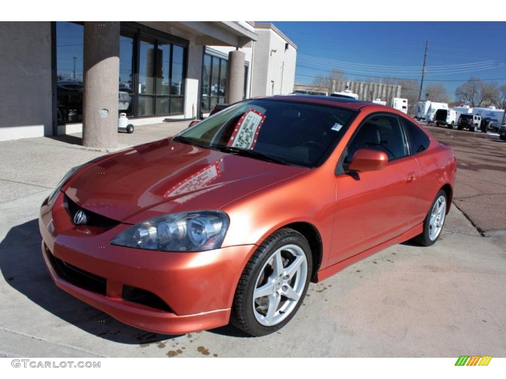 2006 RSX Type S Sports Coupe - Blaze Orange Metallic / Ebony photo #21