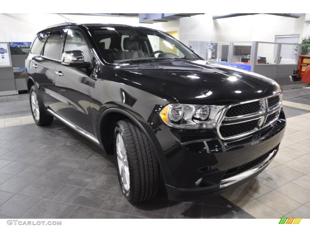 Brilliant Black Crystal Pearl 2011 Dodge Durango Crew Lux Exterior Photo #45326002