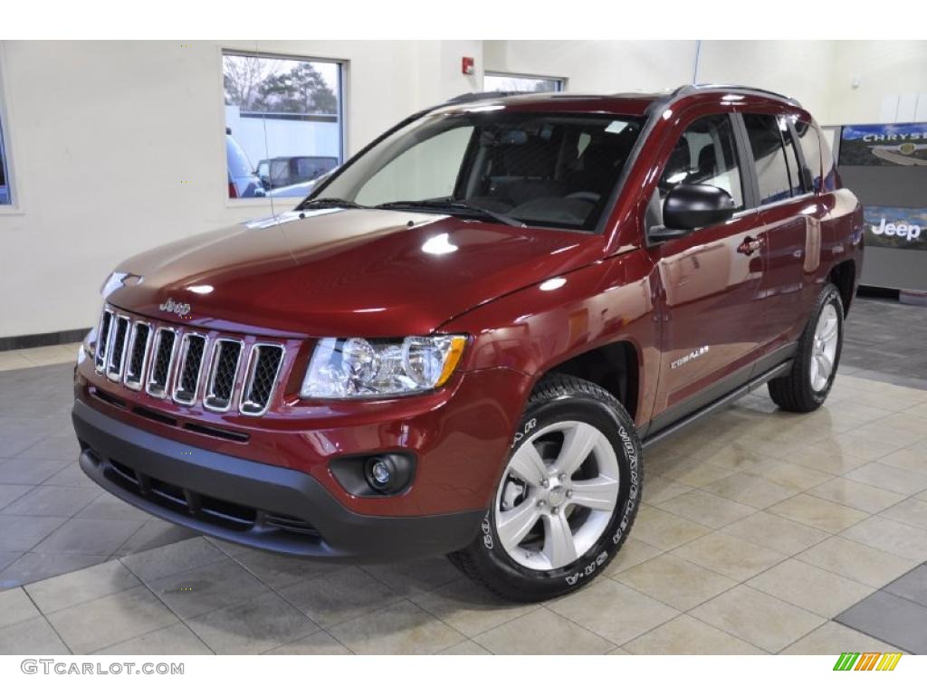 Deep Cherry Red Crystal Pearl 2011 Jeep Compass 2.4 Latitude Exterior Photo #45326379