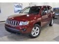 Deep Cherry Red Crystal Pearl 2011 Jeep Compass 2.4 Latitude Exterior