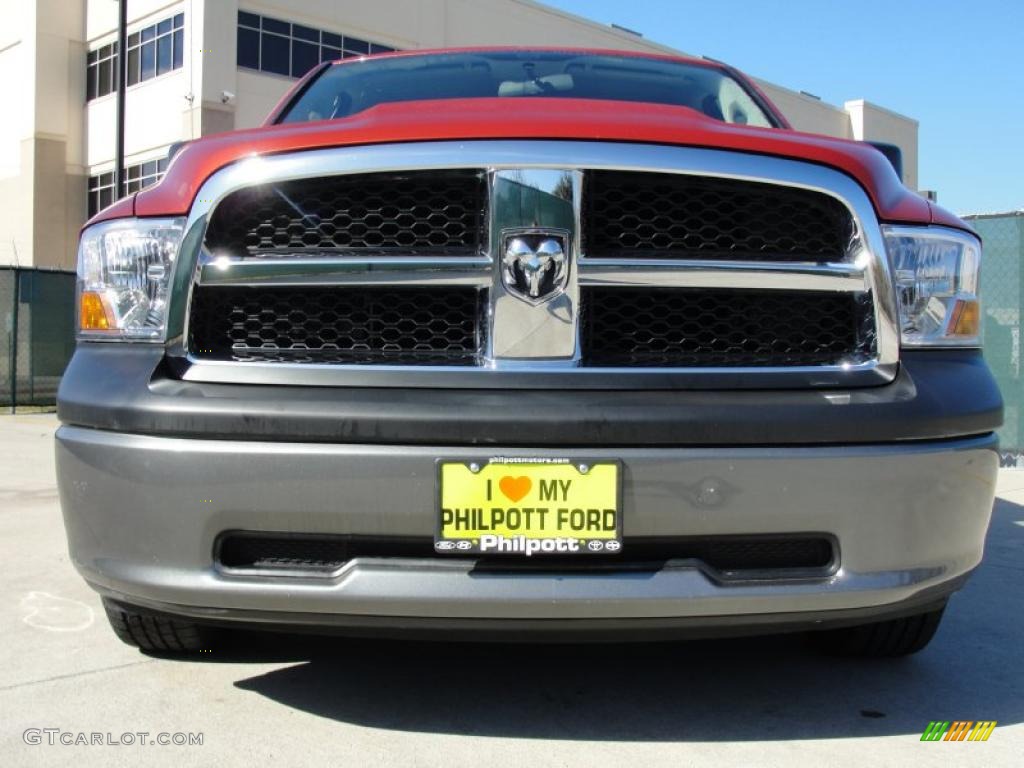 2009 Ram 1500 ST Quad Cab - Sunburst Orange Pearl / Dark Slate/Medium Graystone photo #9