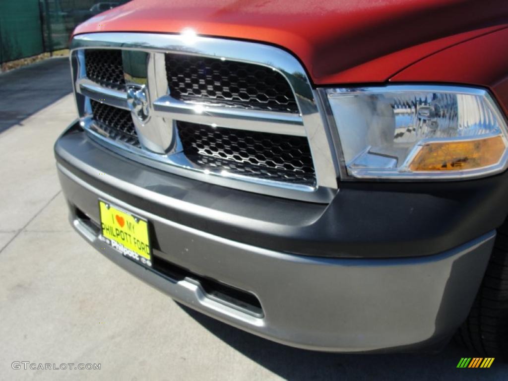 2009 Ram 1500 ST Quad Cab - Sunburst Orange Pearl / Dark Slate/Medium Graystone photo #11