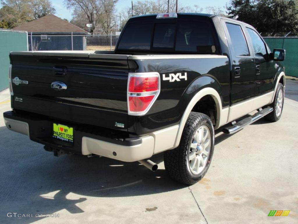 2010 F150 King Ranch SuperCrew 4x4 - Tuxedo Black / Chapparal Leather photo #3