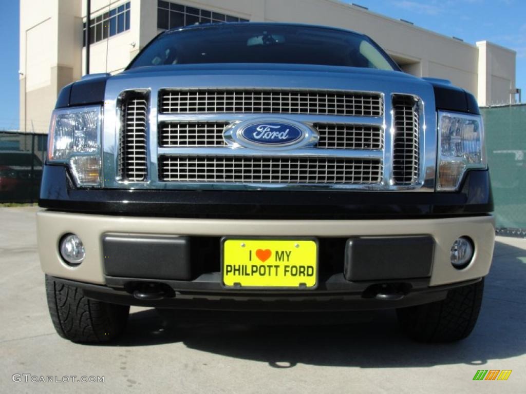 2010 F150 King Ranch SuperCrew 4x4 - Tuxedo Black / Chapparal Leather photo #9