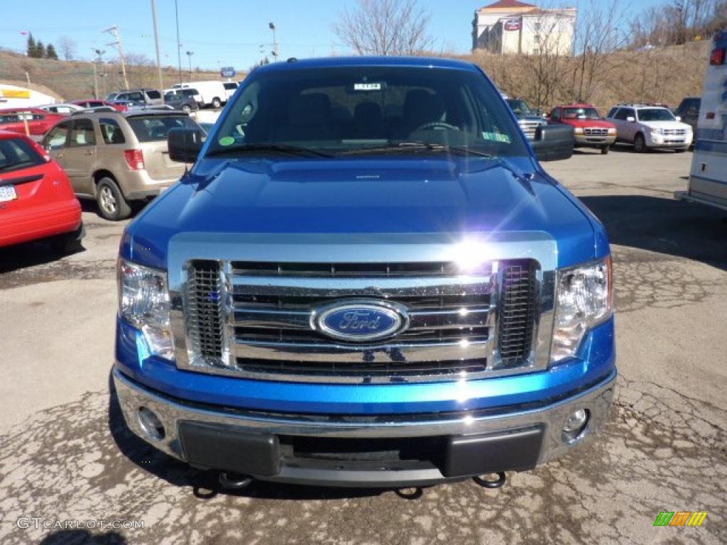 2011 F150 XLT SuperCrew 4x4 - Blue Flame Metallic / Steel Gray photo #6