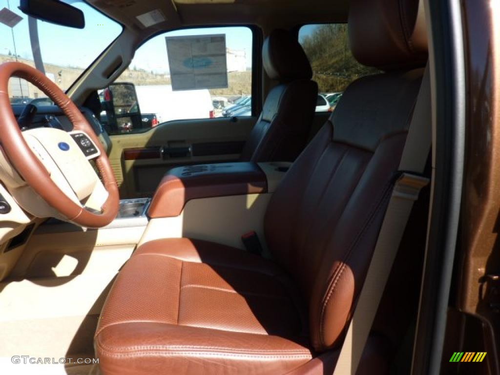 Chaparral Leather Interior 2011 Ford F250 Super Duty King Ranch Crew Cab 4x4 Photo #45334280