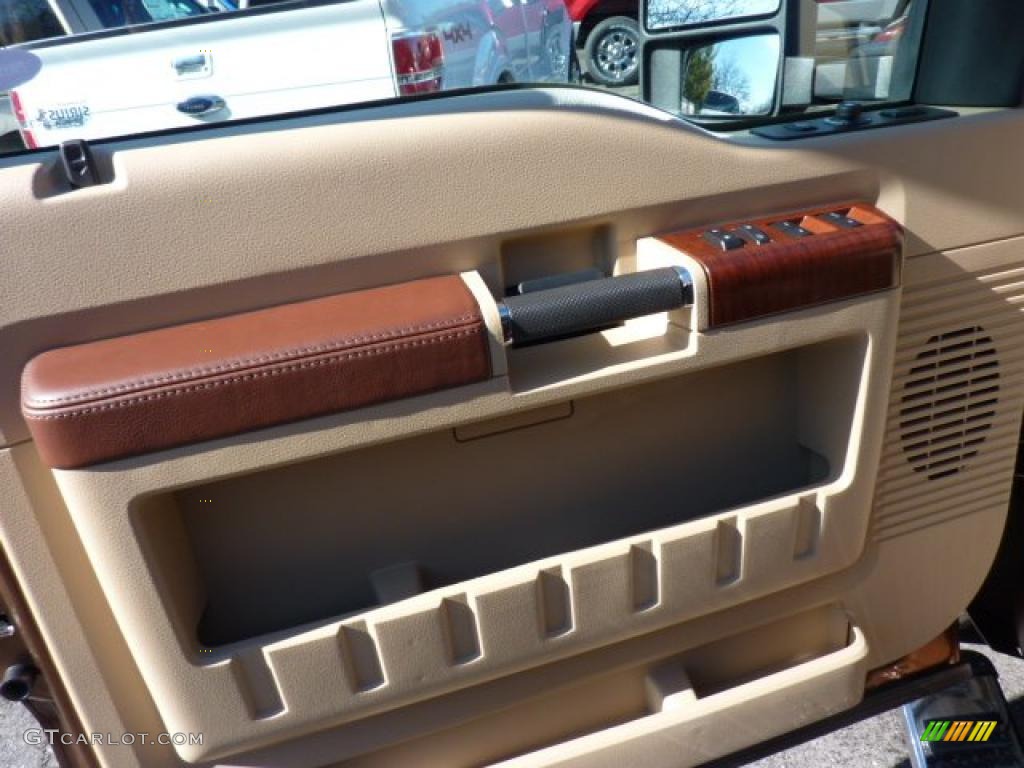2011 Ford F250 Super Duty King Ranch Crew Cab 4x4 Chaparral Leather Door Panel Photo #45334328