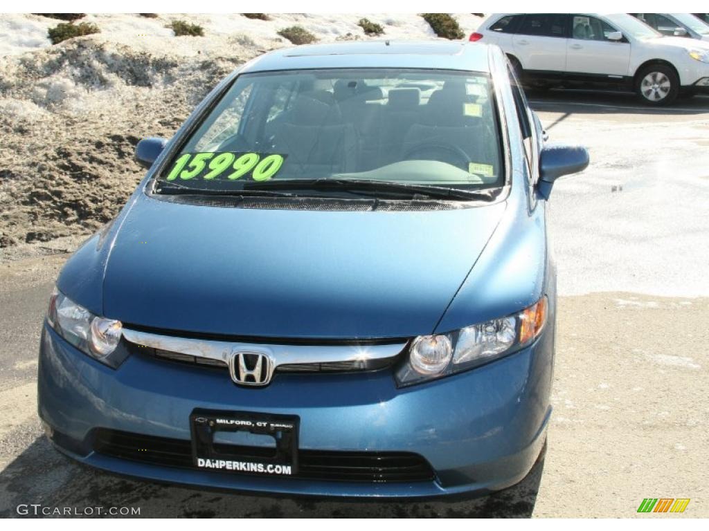 2008 Civic EX Sedan - Atomic Blue Metallic / Gray photo #2