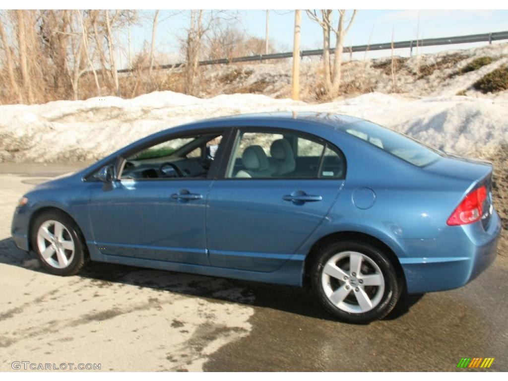 2008 Civic EX Sedan - Atomic Blue Metallic / Gray photo #8