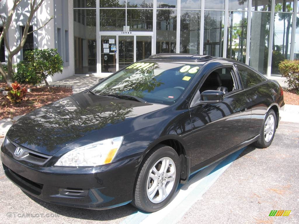 2006 Accord EX-L Coupe - Nighthawk Black Pearl / Black photo #4