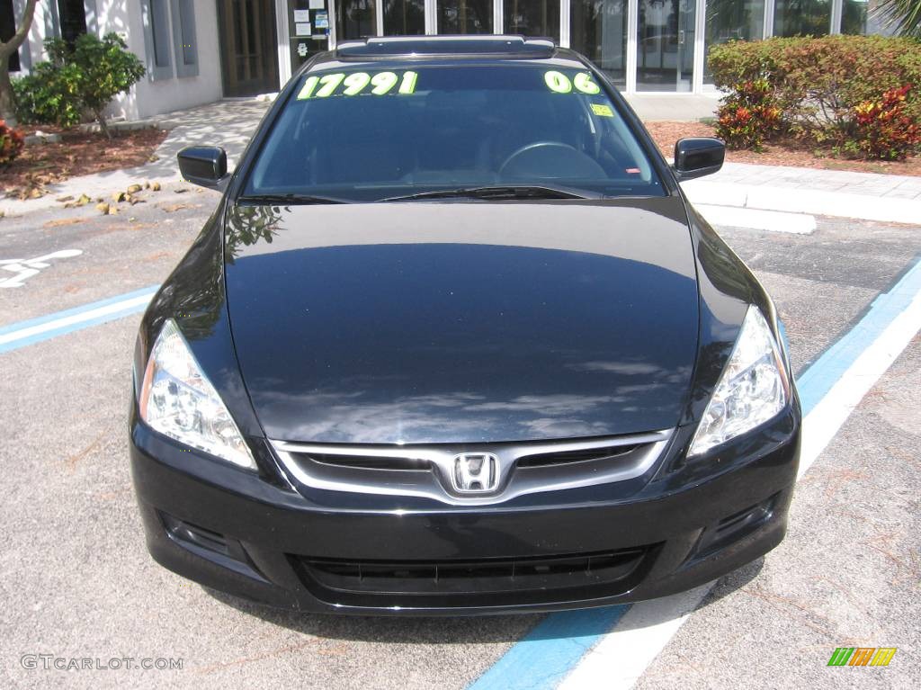 2006 Accord EX-L Coupe - Nighthawk Black Pearl / Black photo #7
