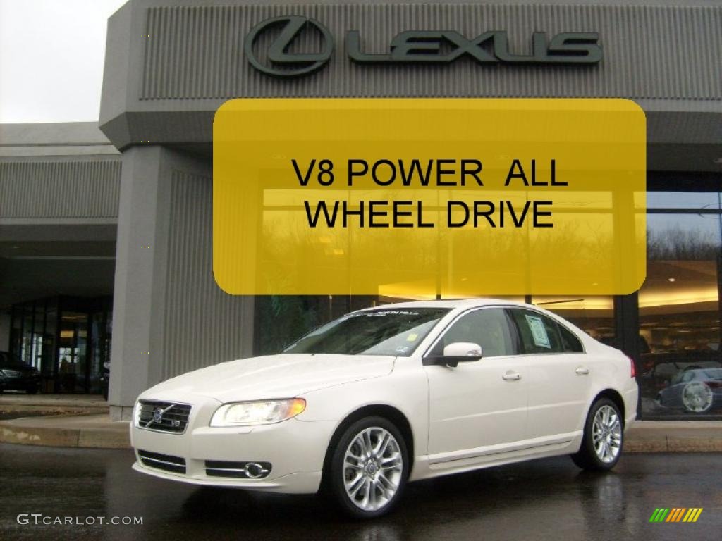 2007 S80 V8 AWD - White Pearl / Sandstone Beige photo #1