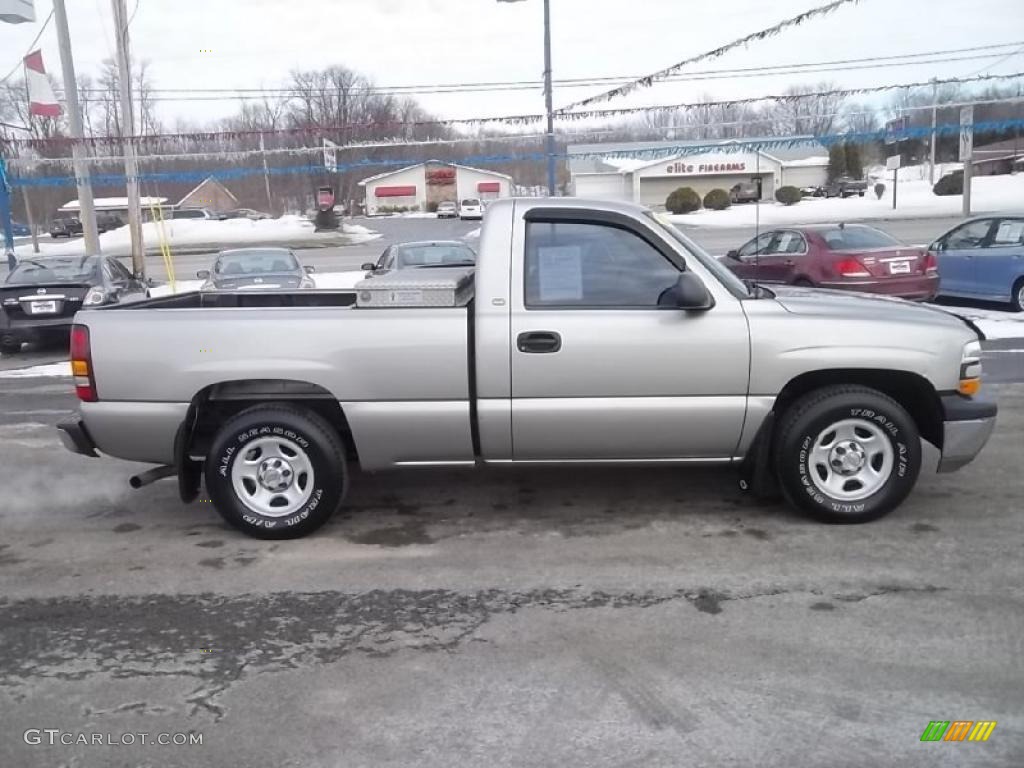 Light Pewter Metallic 2002 Chevrolet Silverado 1500 LS Regular Cab Exterior Photo #45342517