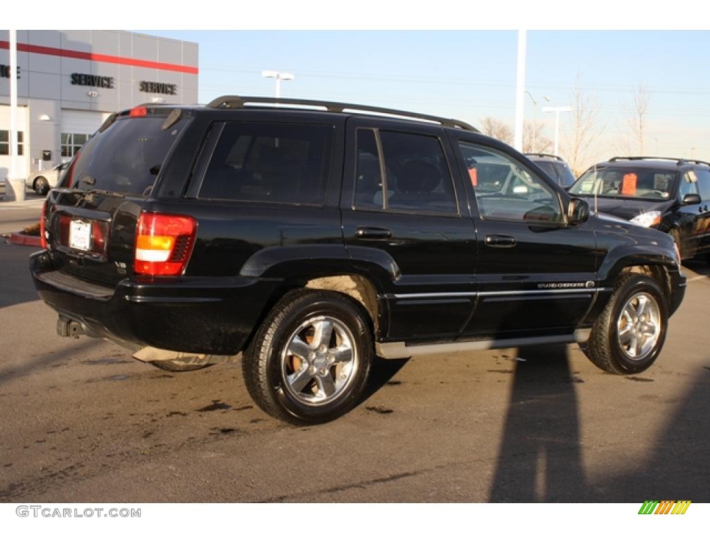 2004 Grand Cherokee Overland 4x4 - Brillant Black Crystal Pearl / Dark Slate Gray photo #2