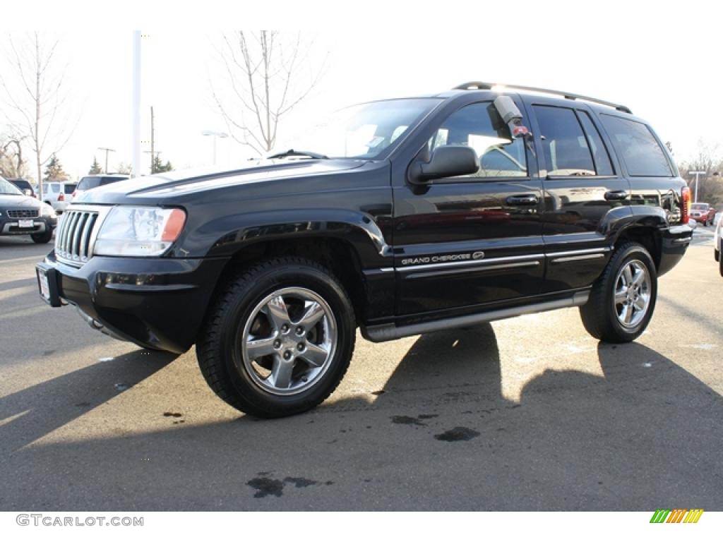 2004 Grand Cherokee Overland 4x4 - Brillant Black Crystal Pearl / Dark Slate Gray photo #5