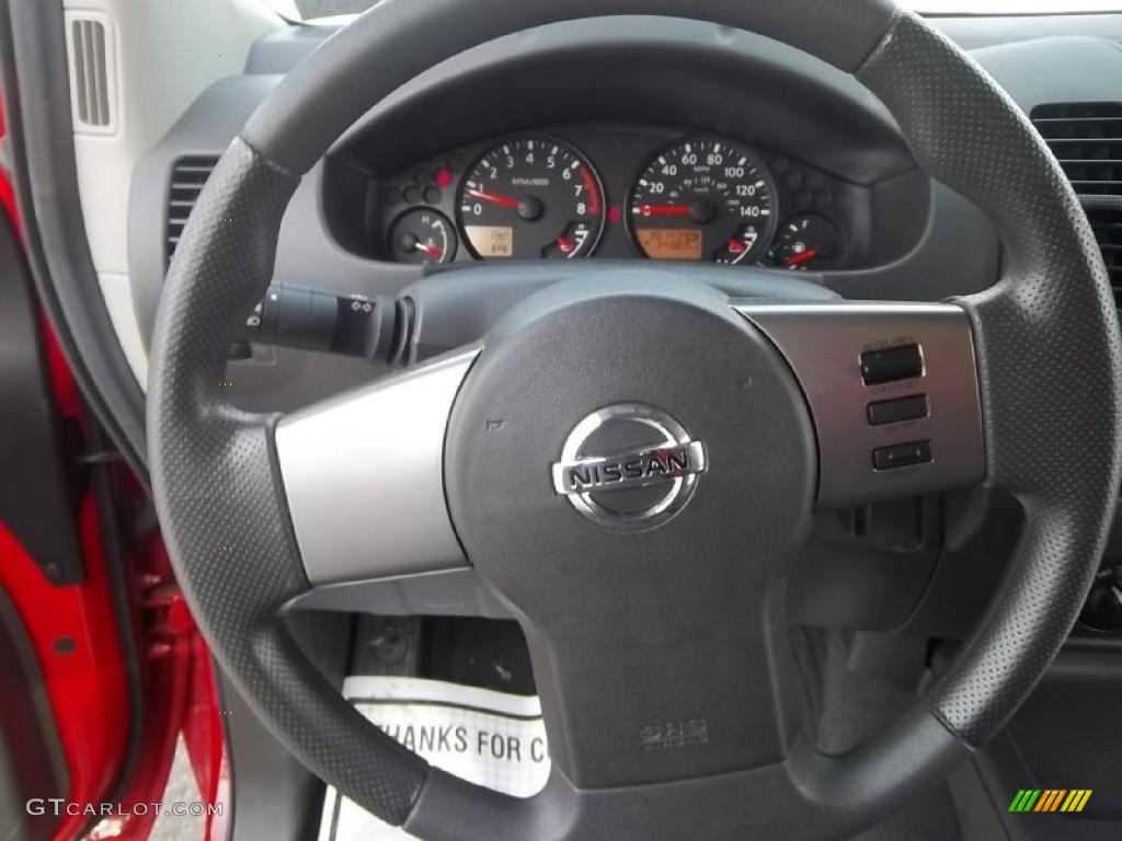2008 Nissan Frontier SE King Cab 4x4 Graphite Steering Wheel Photo #45344165