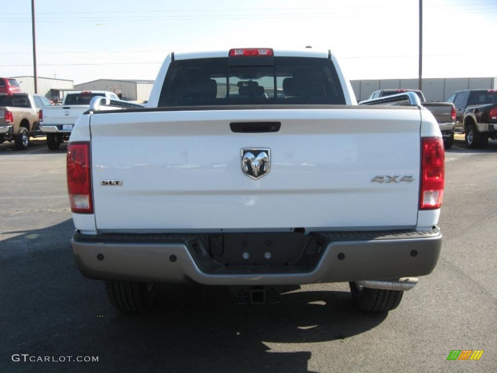 2011 Ram 1500 SLT Outdoorsman Crew Cab 4x4 - Bright White / Light Pebble Beige/Bark Brown photo #6