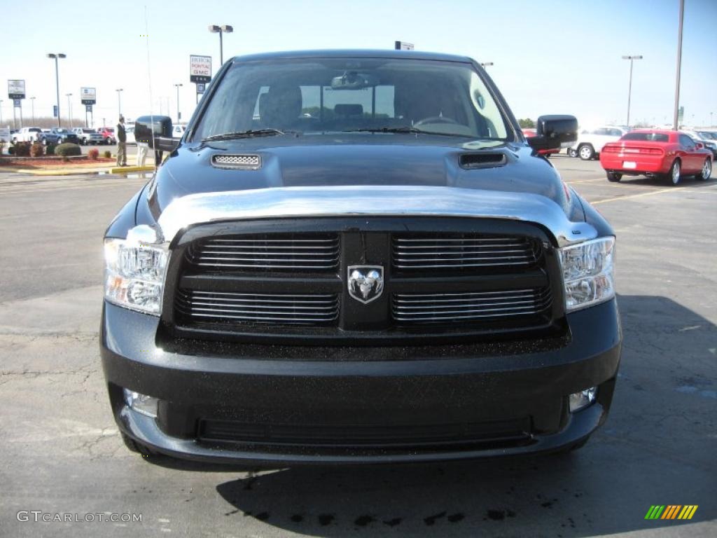 2011 Ram 1500 Sport Quad Cab - Brilliant Black Crystal Pearl / Dark Slate Gray photo #2