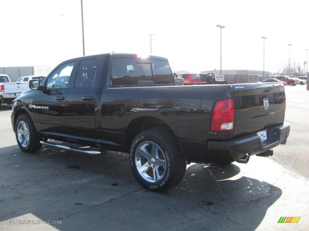 2011 Ram 1500 Sport Quad Cab - Brilliant Black Crystal Pearl / Dark Slate Gray photo #7