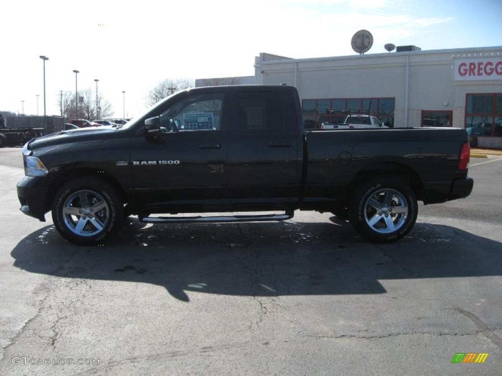 2011 Ram 1500 Sport Quad Cab - Brilliant Black Crystal Pearl / Dark Slate Gray photo #8