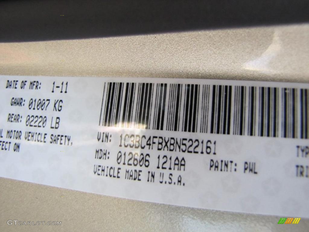 2011 200 Color Code PWL for White Gold Photo #45345513