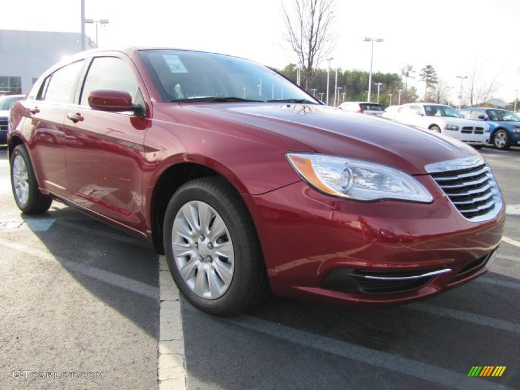 Deep Cherry Red Crystal Pearl 2011 Chrysler 200 LX Exterior Photo #45345545