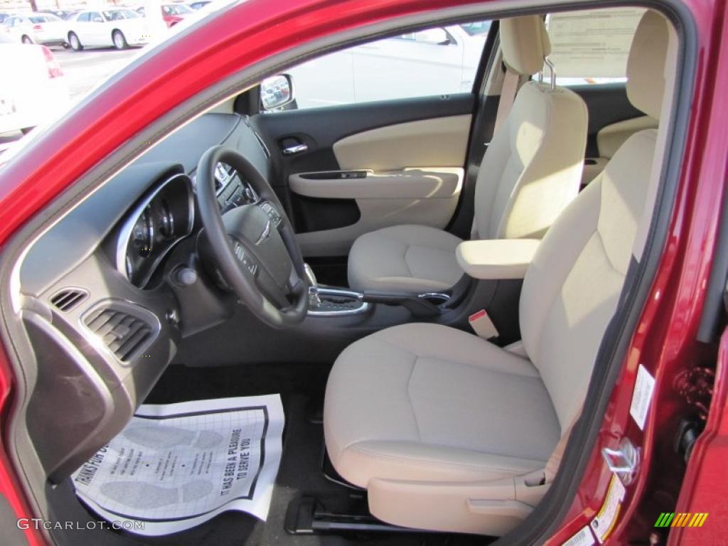 Black/Light Frost Beige Interior 2011 Chrysler 200 LX Photo #45345561
