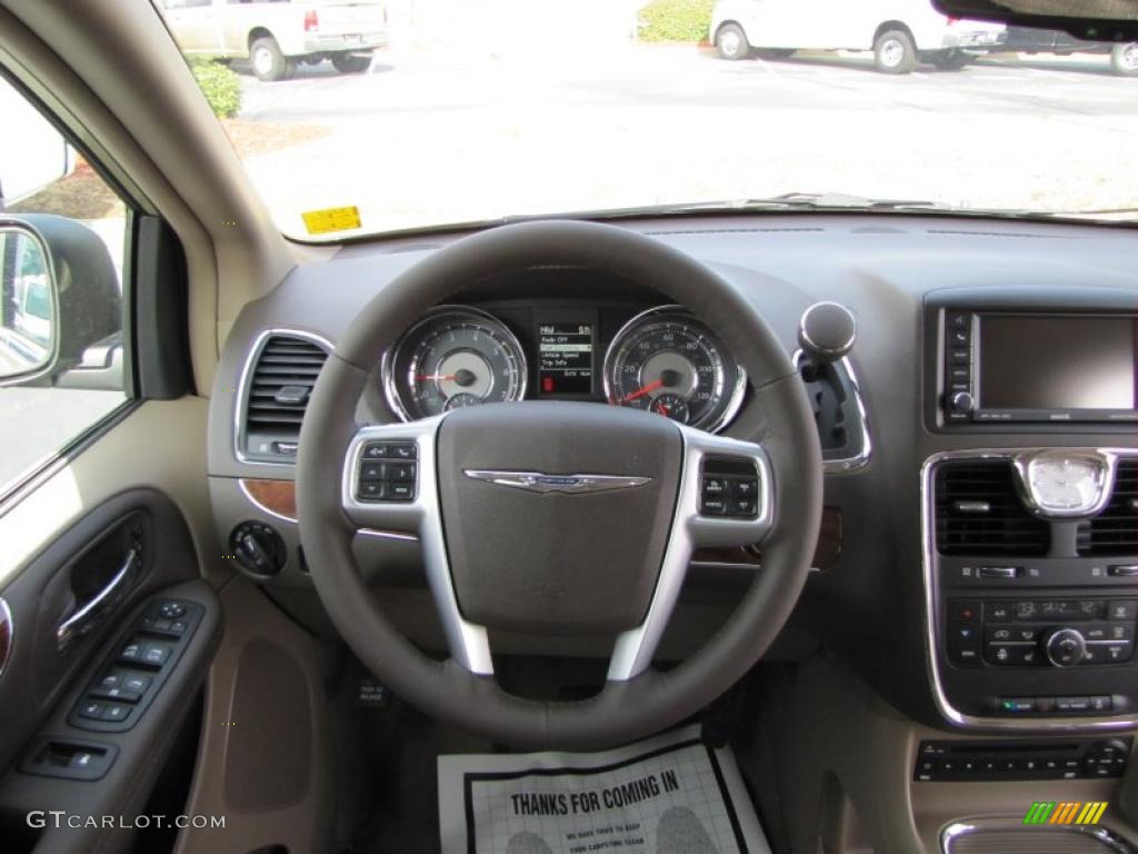 2011 Chrysler Town & Country Limited Dark Frost Beige/Medium Frost Beige Steering Wheel Photo #45345997