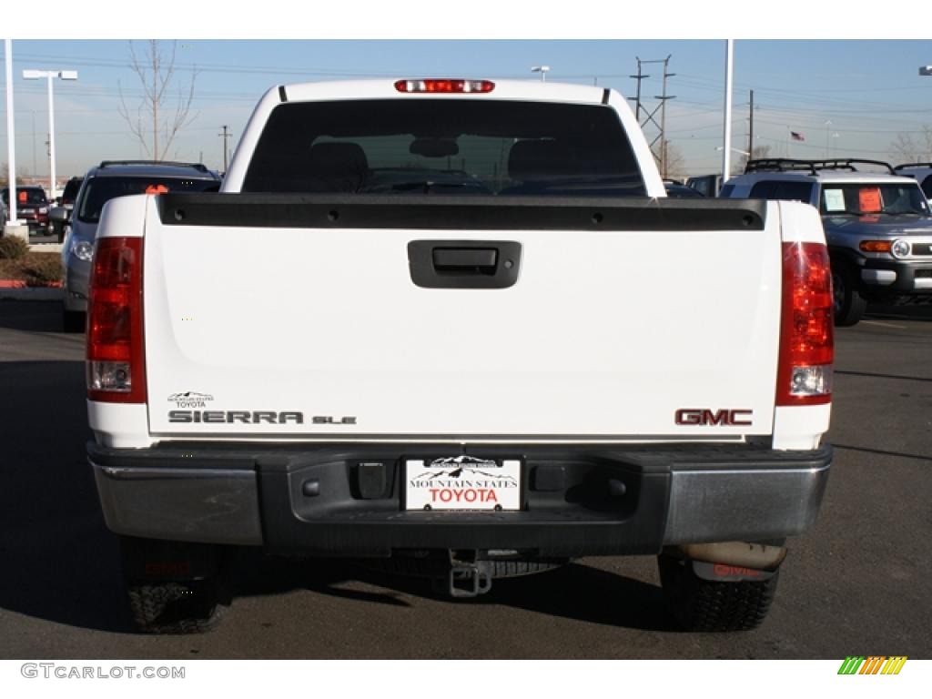 2008 Sierra 1500 SLE Extended Cab 4x4 - Summit White / Ebony photo #3