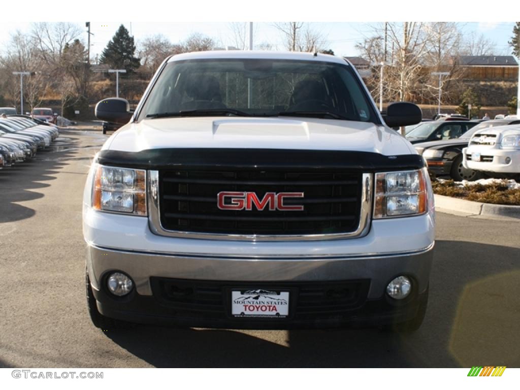 2008 Sierra 1500 SLE Extended Cab 4x4 - Summit White / Ebony photo #6