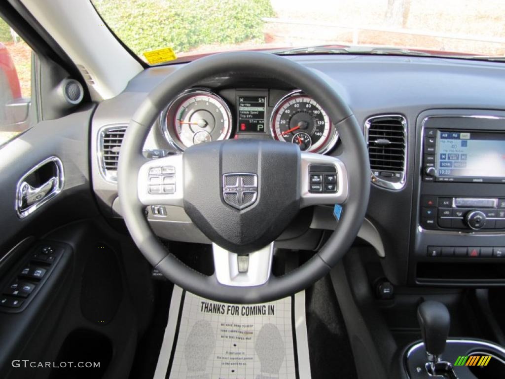 2011 Dodge Durango Express Black Steering Wheel Photo #45347486