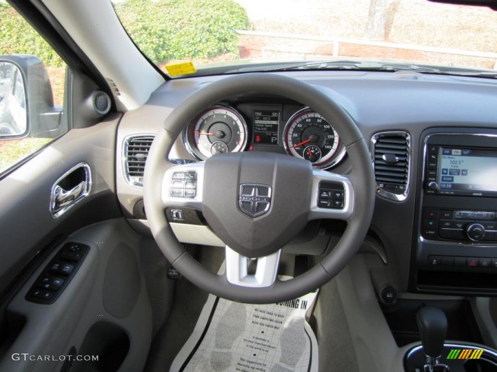 2011 Dodge Durango Crew Dark Graystone/Medium Graystone Steering Wheel Photo #45347638