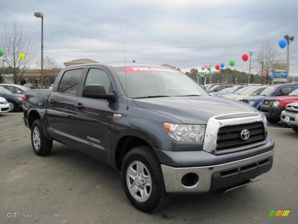 2008 Tundra CrewMax 4x4 - Slate Gray Metallic / Graphite Gray photo #7